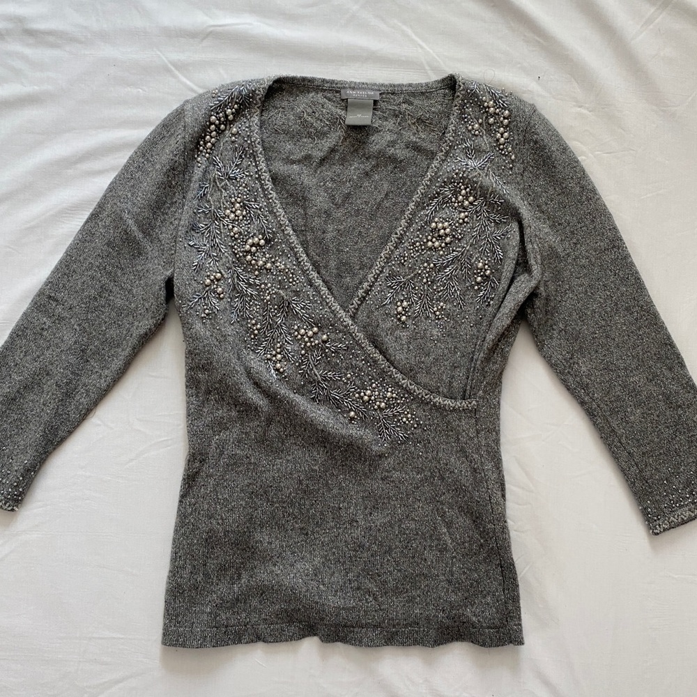 Ann Taylor Surplice Top Petites Small